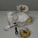 KDG Cordless Portables Table Lamp Set of 2, LED Fabric Shade Small Desk Lamps, 5000mAh Battery Powered Lighting, 2700K Stepless Dimmable Light for Living Room, Dining Room, Bedroom, Bedside (Gold)