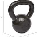 Amazon Basics Cast Iron Kettlebell for Strength Training, Wide Handle, 25 Pounds, Black