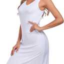 MANCYFIT Full Slip for Women Under Dress Non-Cling Long Underdress | Wide straps, full length, anti-static layer, S-3XL, smooth modesty slip for sheer dresses (M)