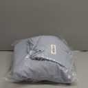 MooMee Bedding Duvet Cover Set 100% Washed Cotton Linen Like Textured Breathable Durable Soft Comfy (Heathered Cornflower Blue, Queen 90"x90")