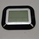 Westclox Large Digital Wall Clock Battery Operated with Temperature Date and Day of Week with Alarm | Modern Digital Desk Clock for Office Kitchen Bedroom or Living Room | Black (9")