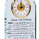 Movdyka 70th Birthday Gifts for Women Men - Crystal Clock Gifts Personalized 1956 70 Year Old Birthday Present for Her Him - Happy 70th Birthday Gifts Ideas for Mom Dad Unique