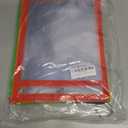 30 Packs Oversized Dry Erase Pockets Sleeves - 10 Assorted Colors with 2 Binder Rings - Dry Erase Sheets Reusable - 10x14 Ticket Holders - Clear Plastic Sheet Protectors for Classroom Teacher Supplies