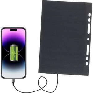 Lixada Solar Panel Charger USB Port Portable High Power Paper Shaped Monocrystalline Silicon 10W Solar Panel Charger for Cell Phone Camping Riding Climbing Travel Outdoor Activity