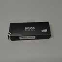 SOJOS Vintage Square Sunglasses for Women Polarized UV Protection Havana Frame SJ2111 with Black Frame/Gradient Grey Lens