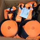 Ratchet Tie Down Strap 8-Pack 15 Ft - 500 lbs Load Cap with 1500 lbs Breaking Limit, Ohuhu Ratchet Tie Downs Logistic Cargo Straps for Moving Appliances, Motorcycle, Orange