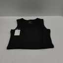 REORIA Butsmooth Women's Square Neck Going Out Crop Tops Double Lined Cute Basic Tank Tops 2025 Clothes (Large, Black)