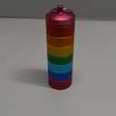 Weekly Metal Pill Organizer for Outdoor Travel, Aluminum, Waterproof, That is Shockproof and Has Large Compartments for Storing Vitamins, Fish Oil, Emergency Pills (Multi-colored)