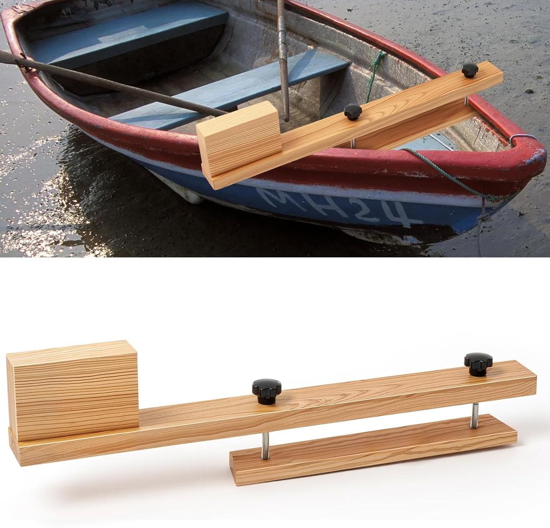 MorningRo Canoe Trolling Motor Mount, Trolling Mount with Ash Wood Crossbar and Motor Block for Quick and Easy Kayak