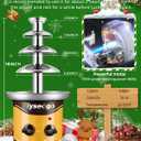 Chocolate Fountain Machine 4 Tiers Cheese Fountain Perfect for Nacho Cheese, Chocolate Sauce, Wedding, Party