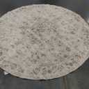 8' Round Rugs for Living Room Bedroom Dining Room Office Farmhouse, Machine Washable Non Slip Vintage Persia Rug Beige
