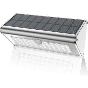 SECUROAD Super Bright Solar Lights Outdoor IP65 Water Proof, 1100 Lumens Wireless LED Motion Sensor Light, Aluminum Metal Housing Security Lights Flood Wall Lights, 1 Pack (Daylight)