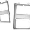 For Chevy C10 / C20 Headlight Door 1985 1986 Driver and Passenger Side Pair/Set | w/Dual Headlamps | Silver | GM2512126 + GM2513126 | 15598727 + 15598728