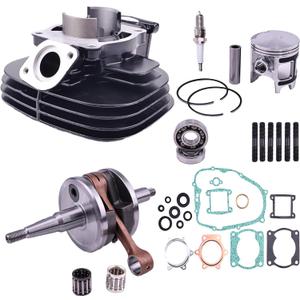 66mm Big Bore Cylinder Crankshaft Piston Rebuild Kit Compatible with Yamaha Blaster 200 YFS200 1988-2006 Gasket Bearing Oil Seal Top End Kit