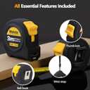10Ft Tape Measure Retractable, Manual-Locking Blade, Item Weight: 2 g
Measurement Accuracy: +/-0