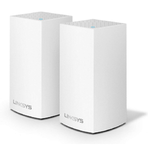 Linksys Velop WHW0102 Dual Band Whole Home Mesh WiFi 5 System (AC1300) - WiFi Router, Extender & Booster up to 3000 sq ft Coverage for 30+ Devices with MU-MIMO & Parental Controls - 2 Pack, White