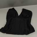 AI'MAGE Womens One Piece Swimsuits V Neck Tummy Control Bathing Suit Criss Cross Back Slimming Swimwear with Drawstring (Small, Black)