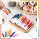 Watersay 72 Pcs Mini Markers Bulk Colored Pen 3.4 Inch Vibrant Colors Portable Short Colored Markers Assorted Multicolor Watercolor Marker Pen for Adult Office Supplies (6 Colors)
