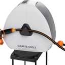 Giraffe Tools Retractable Heavy Duty Hose Reel, 1/2" x 100FT Automatic Rewind Garden Hose Reel with 360 Swivel Base, Ground Mounted for Lawn, Patio, Concrete Floor & Yard Watering