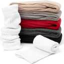 Winterlace 6 Pairs Slouch Socks for Women, Soft Extra Long Scrunch Knee High Sock, Bulk Pack (One Size, Assorted White/Black/Gray)