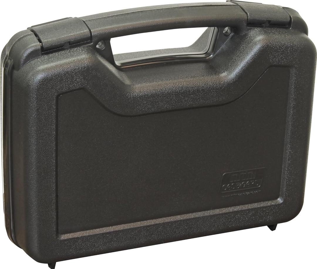 MTM 805-Single Pistol Handgun Case Up to 4" Revolver Barrel, USA Made (Black)