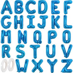 TONIFUL 16 Inch Blue Letter A-Z Balloons,Custom Phrase Mylar Foil Alphabet Letter DIY Personalized Phrase Banner for Birthday Anniversary Celebration Graduation Party Supplies Decoration (26 Pieces) TONIFUL 16 Inch Blue Letter A-Z Balloons,Custom Phrase Mylar Foil Alphabet Letter DIY Personalized Phrase Banner for Birthday Anniversary Celebration Graduation Party Supplies Decoration (26 Pieces)