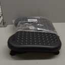 Mind Reader Foot Rest, Under Desk at Work, Ergonomic, Height Adjustable, Office, Plastic, Black