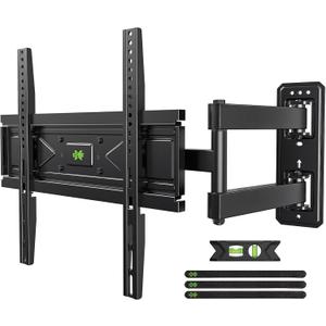 USX MOUNT Swivel TV Wall Mount for 26-60 Inch TVs up to 80 lbs, Single Articulating Arm, Full Motion TV Wall Mount Bracket with Swivel and Tilt, Max VESA 400x400mm