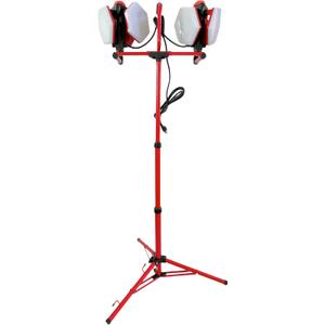 Red Rock 360 20000 Lumen Industrial Grade Led Worklight, Work Light, 2-10000 Lumen Lamp Heads, Wet Location, 55 Tool-Free Tripod Stand, Garage, Workshop, Job Site, Construction Site.