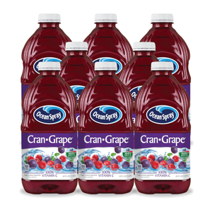 Ocean Spray Cran-Grape Juice - 64floz (1.89l) X 8 CASE, BB 10 NOV 2025 Ocean Spray Cran-Grape Juice - 64floz (1.89l) X 8 CASE, BB 10 NOV 2025