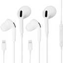 2 Packs Wired Earphones/Headphones for iPhone with Built-in Microphone and Volume Control,Earbuds Compatible with iPhone 14/13/12/11/XR/XS/X/8/7/SE/Pro/Pro Max,Support All iOS System,