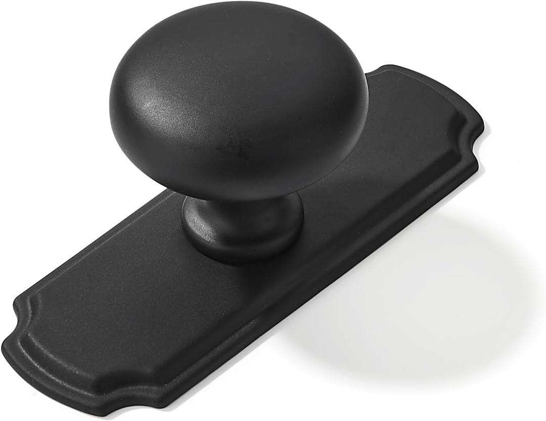 khtumeware 10 Pack 1-1/4 inch Backplate for Cabinet Knobs Matte Black Drawer Knobs Cabinet Hardware Vintage Aged with Backplate khtumeware 10 Pack 1-1/4 inch Backplate for Cabinet Knobs Matte Black Drawer Knobs Cabinet Hardware Vintage Aged with Backplate