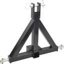 3 Point 2 Inch Receiver Drawbar Hitch Adapter for Farm Equipment (Category 1 Tractors)