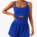 Wenlia Women Workout Romper Onesie with Padded Bras Sleeveless One Piece Outfits Shorts Atheletic Running Jumpsuit Clothes XL