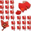 Abaodam Wedding Candy Boxes, 80pcs Chinese Favor Boxes with Tassel for Guests, Creative Bag Table Decorations for Engagement, Wedding Party, Bridal Shower, Celebration Gift (Red)