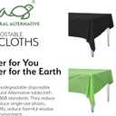 100% Compostable Rectangle Tablecloths [Red 2 Pack] Picnic Table Cover, Heavy-Duty Disposable Tablecloth, Biodegradable, For Outdoor, Birthday Party, by Earth's Natural Alternative