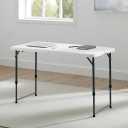 Mainstays White 27" Folding Plastic Table, Heavy Duty, Easy-Fold, Indoor Outdoor