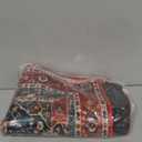 YJ.GWL Area Rug for Living Room, 3x5 Machine Washable Boho Rug for Bedroom, Low Pile Lightweight Thin Rugs Floral Vintage Distress Print Pattern Carpet for Dining Room Kitchen, Red