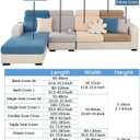 Stretch Sofa Covers for Cushion Couch,Universal Wear Resistant Slipcover with Elastic Bottom,Magic Couch Cover Furniture Protector,Anti-Slip L Shape Sofa Cover,Back Cover L,Weave-Sea Blue