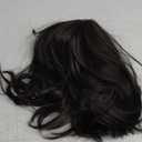 Topcosplay Womens Bob Hair Wigs Short Black Flat Bangs Cosplay Halloween Costume Wigs