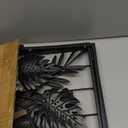 QXSXKJ Black Metal Wall Decor Framed, 3d Modern Metal Wall Art with Light, Minimalist Abstract Black Line Art DCor, 4 Piece Home Art for Living Room Bedroom Bathroom