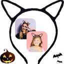 2 x Halloween Cat Ears Headband  Halloween Black Cat Ear Headband for Cosplay, Fancy Dress, Masquerade & Party Costumes - Black Cat Headbands