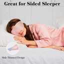 3D Eye Mask Sleep Mask for Men & Women, 100% Pressure-Free & Light Block-Out Eye Mask for Sleep with Easy Adjustable Strap, Night Eye Cover for Travel, Pink