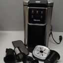 Single Serve Coffee Maker for K-Cup Pod and Grounds, Hot and Iced Coffee Maker, Strong Button Feature, 6 to 14oz Brew Sizes, 50oz Removable Tank, Up to 6.5 Inch Cup, Stainless Steel, Black