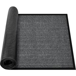 MYFAMIREA Commercial Floor Mat 2' x 3' Extra Large Front Door Industrial Rug Heavy Duty Brush Step Entrance Mat Weather Utility Rug with Non Slip Rubber Backing Low Profile for Entryway, Charcoal Grey