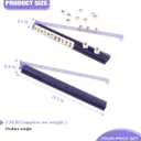 Mahjong Racks with Pushers, Anti-Slip Design Clear All-in-One Mahjong Racks and Pushers - Modern American Mahjong Tile Racks Set of 4 (Bling Purple)