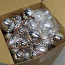 2 Pcs Christmas Ball Garland 6 ft Ball Ornaments Christmas Bulb Garland Xmas Tree Bauble Decorations for Party Supplies Indoor Outdoor Home Office Decoration Accessories(Silver)