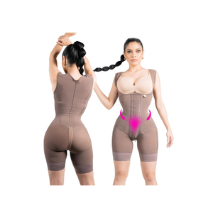 LipoLux Premium Colombian Faja for Post-Surgery Recovery – High-Compression Faja with Breathable, FeelinGirl, Color Brown, Size XXL