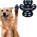 Aqumax Dog Anti Slip Paw Grips Traction Pads, Dog Feet Stickers with Stronger Self-Adhesive Paw Pad Provide Traction for Senior, Injured Dogs, 12 Sets (48 pcs) M Black