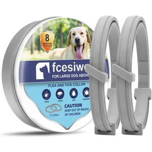 Flea Collar for Dogs, Flea & Tick Collar for Dogs, Tick Collars, 8 Months Protection, One Size Fits All (3.5 Ounce (Pack of 2))
